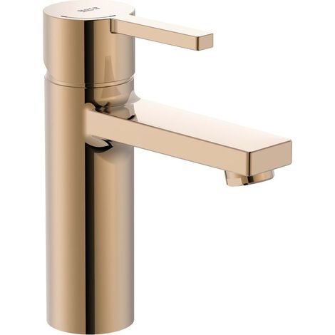 MEZCLADOR LAVABO MONOMANDO LISO NAIA CON AIREADOR ORO ROSADO (1/2)