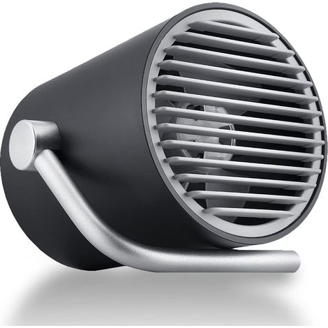 1 Ventilateur USB, double hélice turbo, silencieux 30dB, alimentation 5V, pour bureau maison voyage (1/5)
