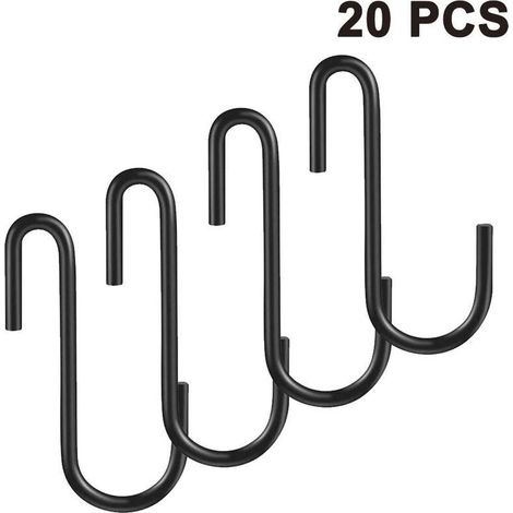 Filiyano-Lot de 20 crochets en S robustes, dessous de plat, crochets d'étagère, crochets de suspension, crochets en forme de S pour-FM (1/4)