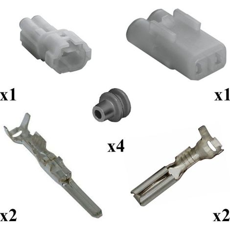 Kit Connettore HM Sealed Maschio Femmina 2 Vie Tipo A (1/5)