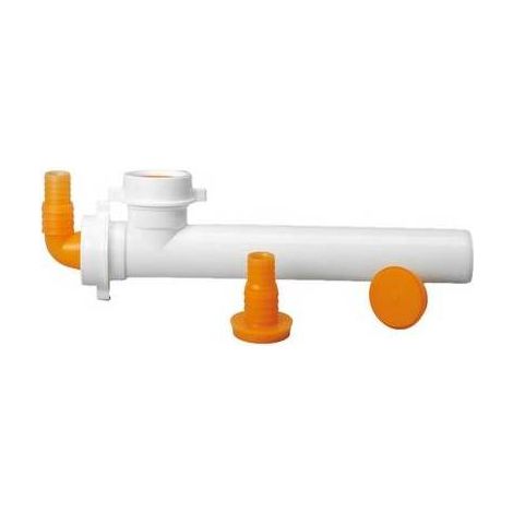 RACCORD 2 VOIES DIAM. 40 AVEC RACCORD POUR LAVE-LINGE ET LAVE-VAISSELLE 230 MM Dimensions : Diam. 40 x 230 mm