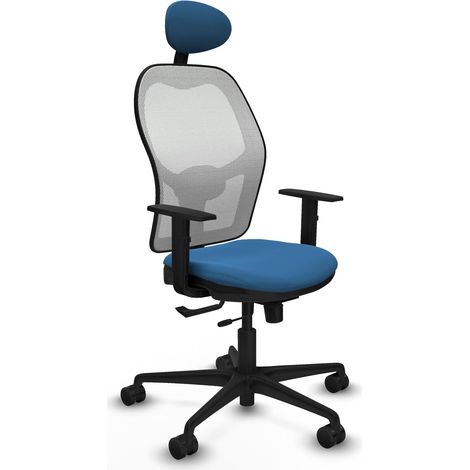 Silla de oficina piqueras y crespo Jorquera cuero sintético azul claro (1/2)