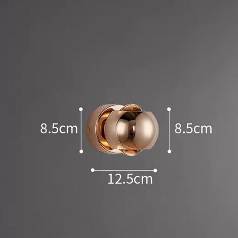 Applique Murale - Lampe De Chevet LED 10 W - Rotation 360° - Éclairage Haut/Bas - Pour Salle De Bain Salon Chambre - Doré (1/5)