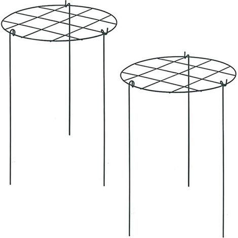 Cage De Soutien Pour Pivoines - Structure En Fil Métallique Revêtu - Pour Plantes Buissonneuses Tomates Et Vignes - Vert - 2 Pièces (1/5)