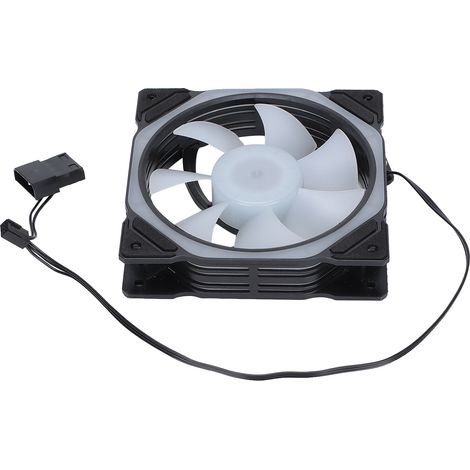 Ventilateur de refroidissement 12 cm avec éclairage araignée et étoile, double ouverture, silencieux, couleurs arc-en-ciel, intérieur et extérieur. (1/5)