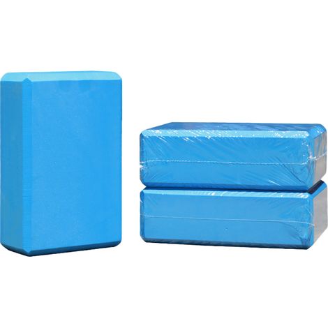 EVA Yoga Fitness bloc mousse brique sport Pilates gymnastique entraînement étirement exercice (bleu)