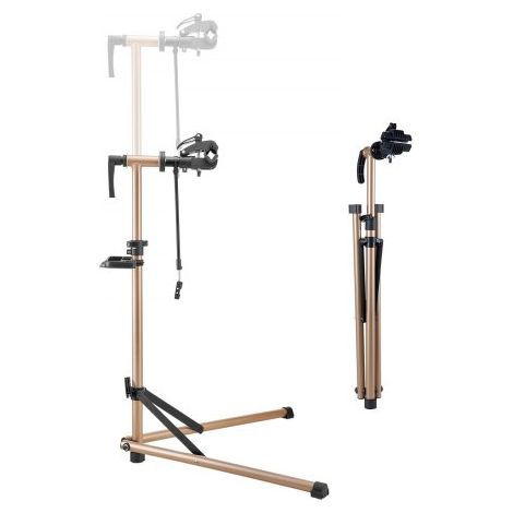 Soporte Resistente de Reparación de Bicicletas de 40 kg con Altura Ajustable 105 a 150 cm y Bandeja Magnética para Herramientas, para Bicicletas de Montaña y Carretera, 1040 x 720 x 1590 mm (1/5)