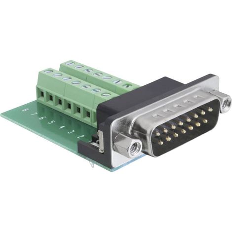 Delock 65275 Connettore maschio SUB-D 180 ° Numero Poli (num): 15, 16 1 pz. (1/3)