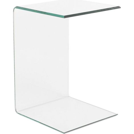 Side Table LOURDES Tempered Glass Transparent (1/5)
