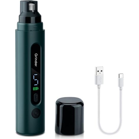 Meuleuse Électrique pour Griffes d'Animaux pour Chats et Chiens, Meuleuse de Griffes Rechargeable Type-C à Vitesses Réglables avec Lumière LED, Silencieuse (1/5)