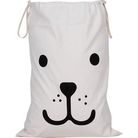 Panier De Rangement Pliable En Coton Et Lin Pour Jouets Et Vêtements Avec Cordes Latérales Pour Maison Salle De Bain - Lot De 1 (1/5)