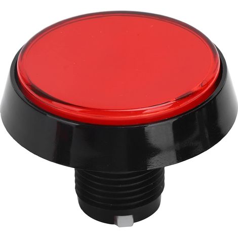 Bouton-Poussoir Abs 60 Mm Gros Bouton Plat Rond avec Lumière LED Interrupteur à 3 Pieds pour Grue Console de Jeu (Commutateur Rouge + LED + trépied) (1/5)