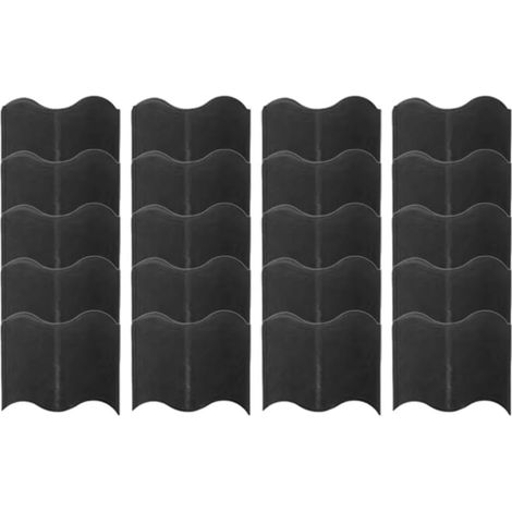 20er-Pack flexible Garteneinfassungen ohne Graben für Garten, Weg, Terrasse, Hof