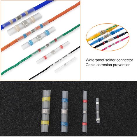 150 pièces Manchons thermorétractables isolants pour épissures de fils, raccords de soudure étanches, connecteurs électriques (1/5)
