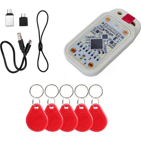 Chameleon V3.0 RFID NFC Smart Chip Emulator ID IC Leser/Schreiber 125 kHz 13,56 MHz Smart Tag Kopierer + 5xUID Schlüsselanhänger (1/5)