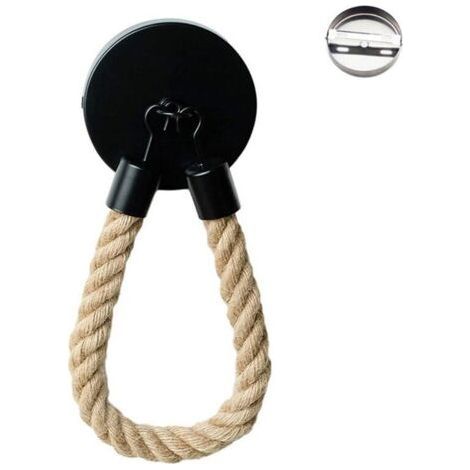 No Drilling Toilet Paper Holder, Vintage Toilet Roll Holder, Matte Black Toilet Paper Holder for Bathroom and Toilet (1/4)
