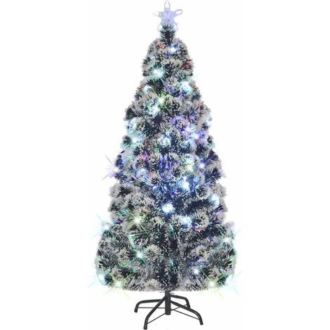 Vorbeleuchteter Weihnachtsbaum mit Ständer und LED 150 cm Glasfaser