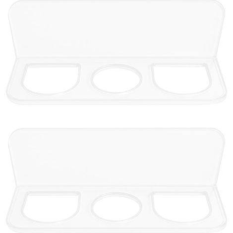 Set mit 2 Kammhaltern fürs Badezimmer, Haarbürstenhalter, Aufbewahrungsmöglichkeit für Utensilien, Organizer für Haarstylinggeräte mit drei Löchern, Wandhalterung für Stylinggeräte (1/5)