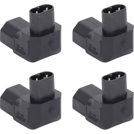 Adaptateur secteur IEC320 C8 vers C13, prise coudée à 90° (mâle/femelle), pour imprimante/scanner (lot de 4, 250 V).