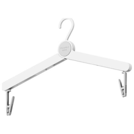 BUNTHAUS Blanc (233x46x17cm), Charge 2kg Cintres Pliables Portatifs Porte vêtements de Voyage Compact avec Pince 180°, pour Hôtel, Croisière & Camping (1/5)