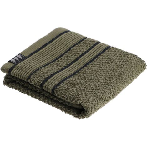 Invite handtuch 30x50 cm 100% baumwolle - khaki schwarz - Tendance