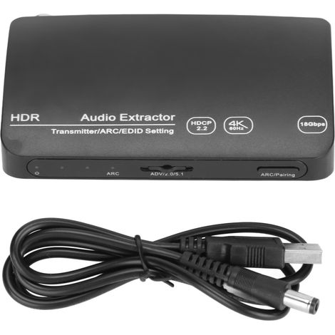 Extracteur Audio HDMI 4K 60Hz avec Bluetooth et Sortie RCA pour TV PC Home Cinéma (1/5)