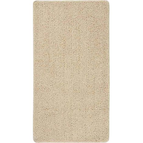 Tapis de salon Style Moderne Tapis de sol - Tapis shaggy antidérapant Crème 80x150 cm BV971023 - BonneVie (1/4)