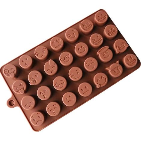 Schokoladenform aus Silikon mit Emoji-Gesichtern (1/3)