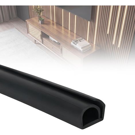 Cable Duct for Acoustic Panels 3m 12mm x 12mm Black Flexible Cable Cover Hiding Cables Protection Cable Management for Studio Home Office (1/5)