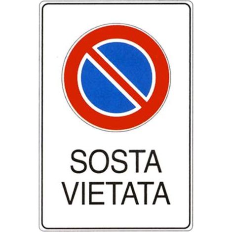 Cartello Segnaletico - Segnaletica Stradale Divieto Di Sosta 30x20 cm