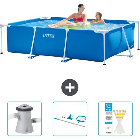 Intex – Piscine tubulaire rectangulaire 220x150x60 cm – PVC renforcé – Installation rapide en 30 min – Pompe à filtre 1250L/h incluse (1/5)