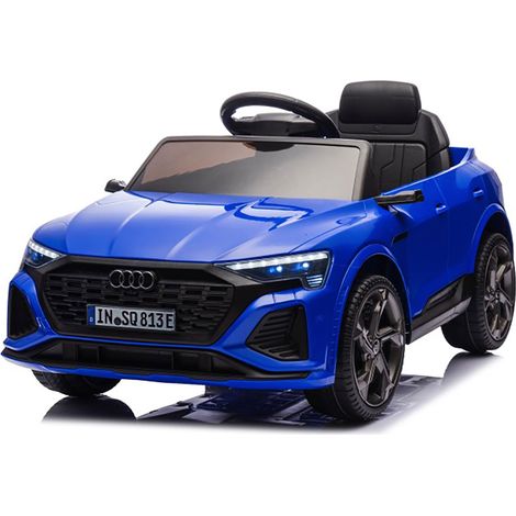 Macchina Elettrica per Bambini 12V Licenza Ufficiale Audi SQ8 E-Tron con Telecomando e Sedile Pelle Blu (1/5)