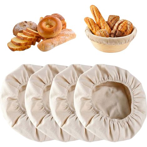 4 Stück Gärkörbchen Oval, 28cm Gärkorb Zum Brotbacken Set (1/5)