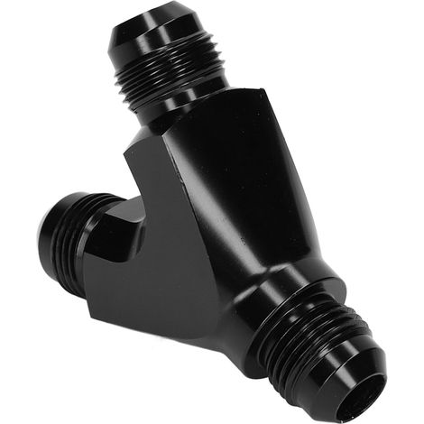 Raccord en Y 3 voies en aluminium anodisé noir, adaptateur automobile 8AN mâle vers 2x AN8 mâle, accessoire de fixation pour voiture (1/5)