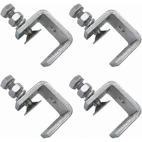 Lot de 4 serre-joints robustes pour le travail du bois, en acier inoxydable, de 16 à 25 mm, pour le soudage et la construction. (1/5)