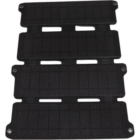 Faltbares Solarpanel aus monokristallinem Silizium mit 2 USB-Ausgängen, flexiblem ETFE-Solarpanel, 14 W, 5 V, Schwarz (1/5)