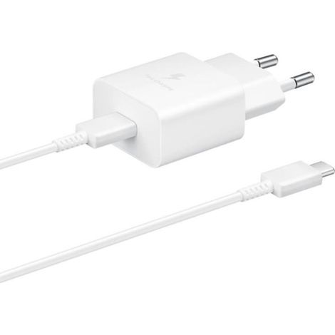 Chargeur mural USB Samsung 15 W avec câble USB-C - Blanc (1/5)