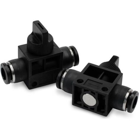 Sollbry 5 pièces 10mm Tubes OD Vanne à bille de contrôle du débit d'air Raccord union pneumatique droit Push To Connect (1/5)