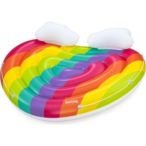 Île Gonflable Rainbow Dreams™ 2 Personnes, 164 cm, Design Arc-en-Ciel (1/5)