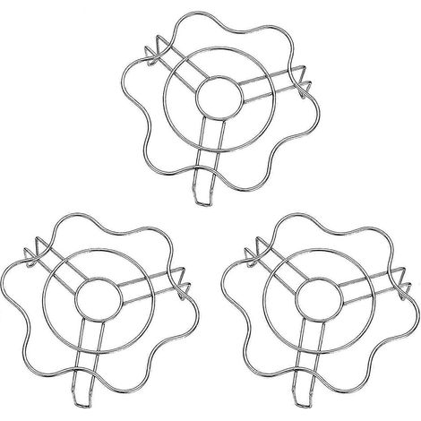 Lot de 3 supports pour autocuiseur, panier vapeur pour œufs, panier vapeur en acier inoxydable (dimensions : 6,9 x 2,2 pouces) (1/5)