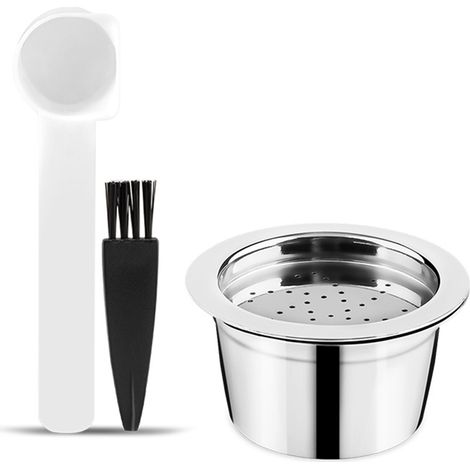 Capsules à café rechargeables en acier inoxydable avec cuillère et goupillon de rechange pour machines K-FEE (1/3)