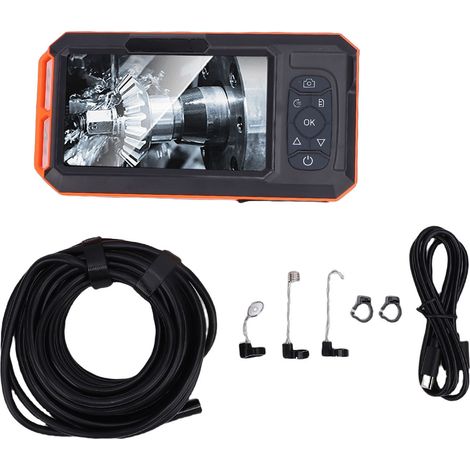 Caméra endoscope industriel écran IPS 5 pouces – 1080P HD double lentille 7,9mm IP67 étanche inspection tuyau câble 16,4ft (1/5)