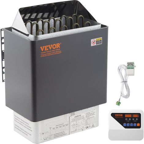 Pour sauna 9-13 m³, chaleur réglable 10-105°C, poêle électrique 9 kW avec contrôle externe (1/5)