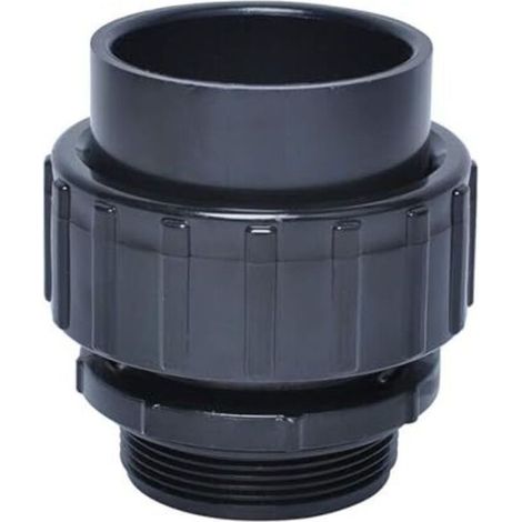 Raccord PVC pour pompe de piscine, 60 mm, coulissant, Noir (1/4)