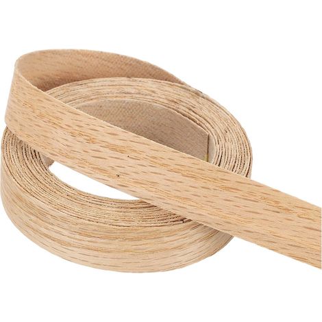Bande de Chant 3 Mètre x 15mm, Bande Bordure Meuble Masquage de Bois Préencollé, Placage Contreplaqué Flexible Thermofusible pour Restauration Bords Meuble Étagère Panneaux, Chêne (1/5)