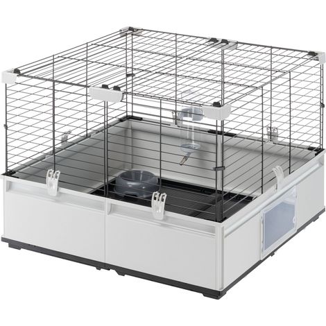Ferplast MODULAR 1 Gabbia per conigli e porcellini d'india, Ferplast, MODULAR 1 in plastica e metallo, modulabile, espandibile, completa di accessori.. Variante MODULAR 1 - Misure: 74 x 72 x h 56 cm -
