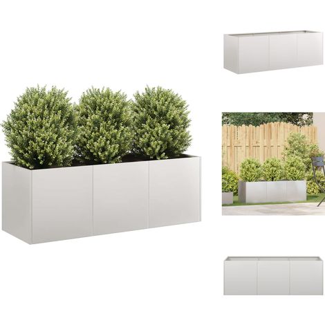 Pflanzkübel 120x40x40 cm Edelstahl - Pflanzkübel - Pflanzgefäß - Pflanzschale - Hochbeet (1/5)