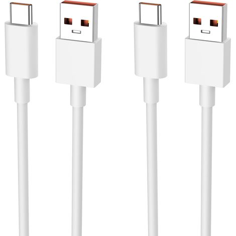 2PCS 120W Cable USB C 33W/67W Pour Xiaomi Redmi Note 14/13/12/11s/11/13 Pro/8 9 Pro 9T Xiaomi mi 13/14/12T/11T Pro/11 Lite/10T/10/12, POCO X6/X5/C65/M5/X4 (1,5M2) (1/5)