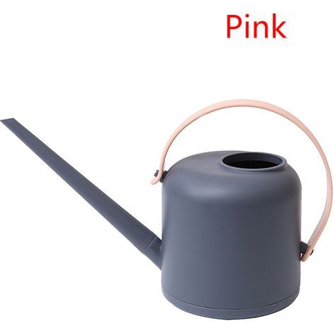 Gießkanne mit langem Hals (1800 ml) für den Hausgebrauch, ideal zur Bewässerung mit Flaschenwasser, rosa Farbe. (1/5)