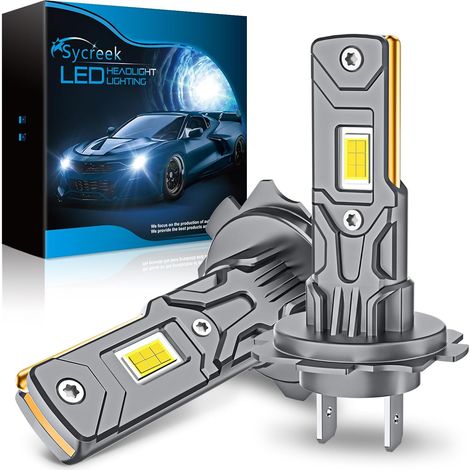 Ampoules LED H7 26000LM 6000K Sans Ventilateur, H7 LED Phares Voiture 1:1 Plug & Play, Canbus 98% Sans Erreur, Dissipation Thermique Silencieuse, Remplacement Halogène (1/5)